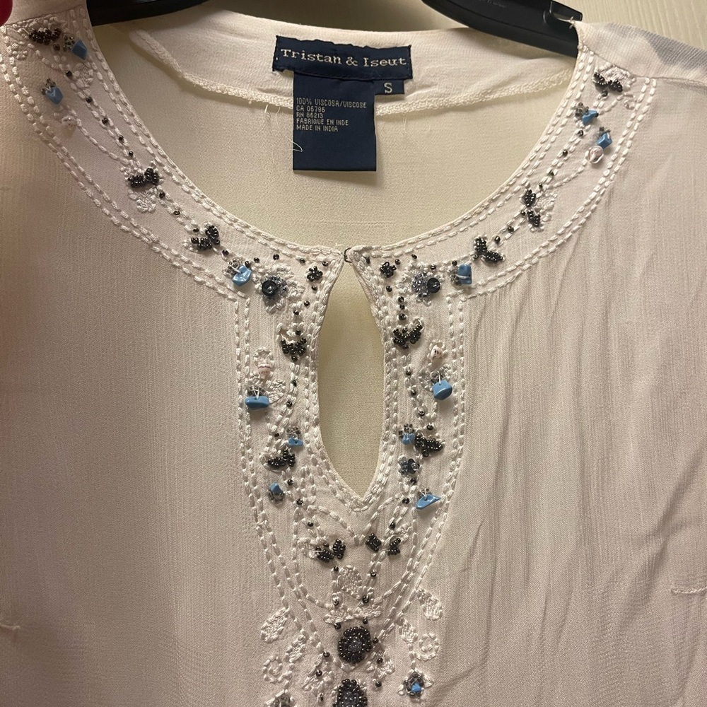 Tristan & Iseut Sheer women’s Blouse size S